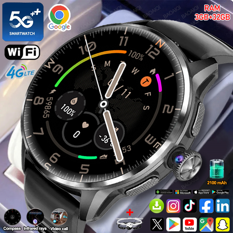 5G/4G Full Network Smart Watch - Fall Detection Watch recension och pris