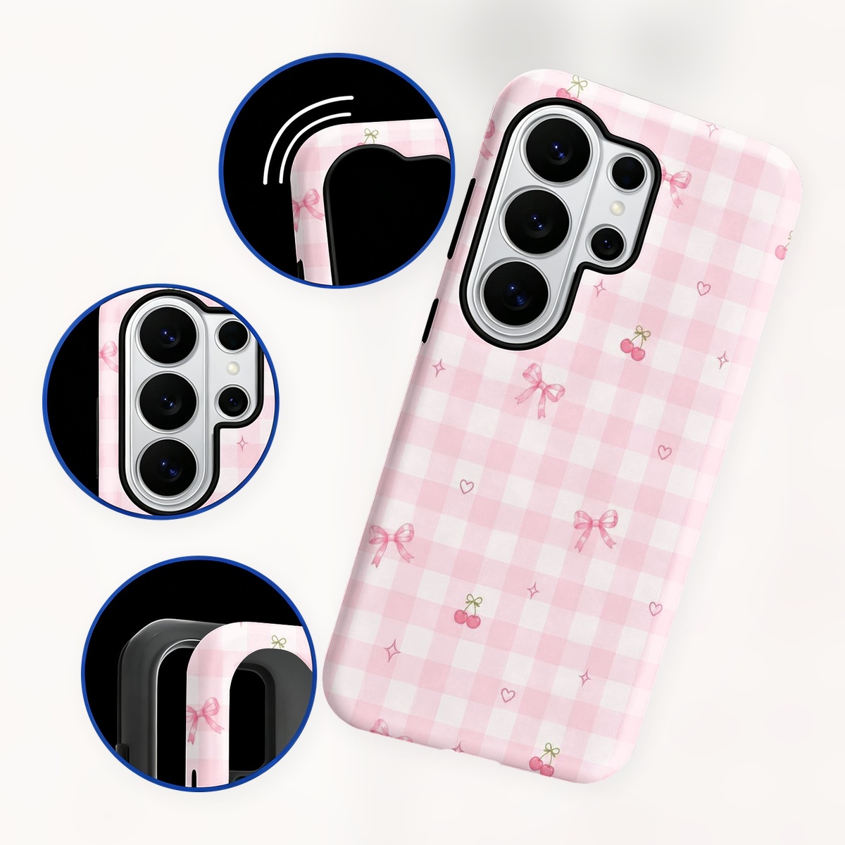 Pink Gingham Check Pattern 2-i - Samsung Galaxy S24 recension och pris
